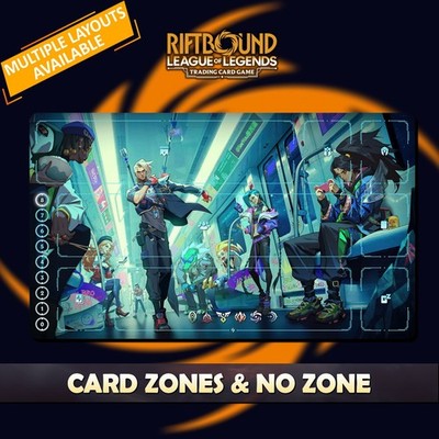 Playmat Arcane Riftbound TCG Stitched Edges Bag included