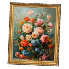 Gold Vintage Framed Wall Art - Canvas Wall Art Prints 14"L x 11"W Floral 10