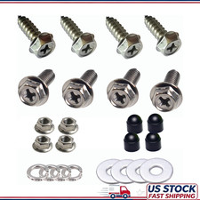 Silver License Plate Screws 8 Pack - M5 15 In Stainless Steel Cross Recessed Silver License Plate Screws 8 Pack - M5 15 In Stainless Steel Cross Recessed