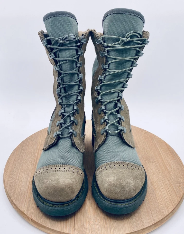 Botas de salto Corcoran Marauder para mujer 5 verde salvia gamuza combate militar Foto 2 de 4