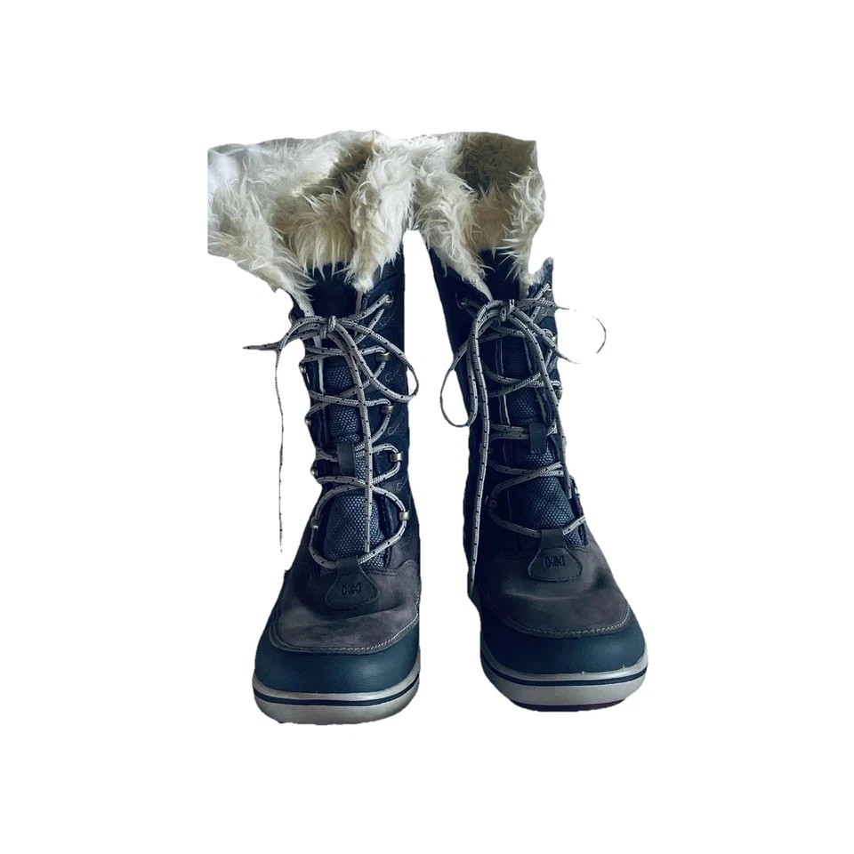 Botas de invierno Helly Hansen para mujer 8 aisladas cuero marrón impermeables piel sintética Foto 2 de 4