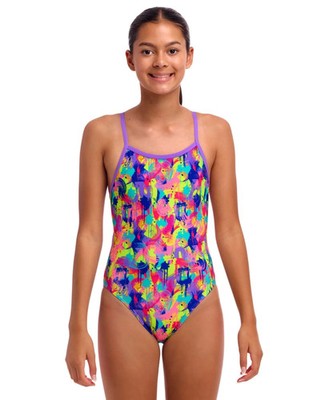 Funkita Girls Mess Match Single Strap Swimsuit - Multi
