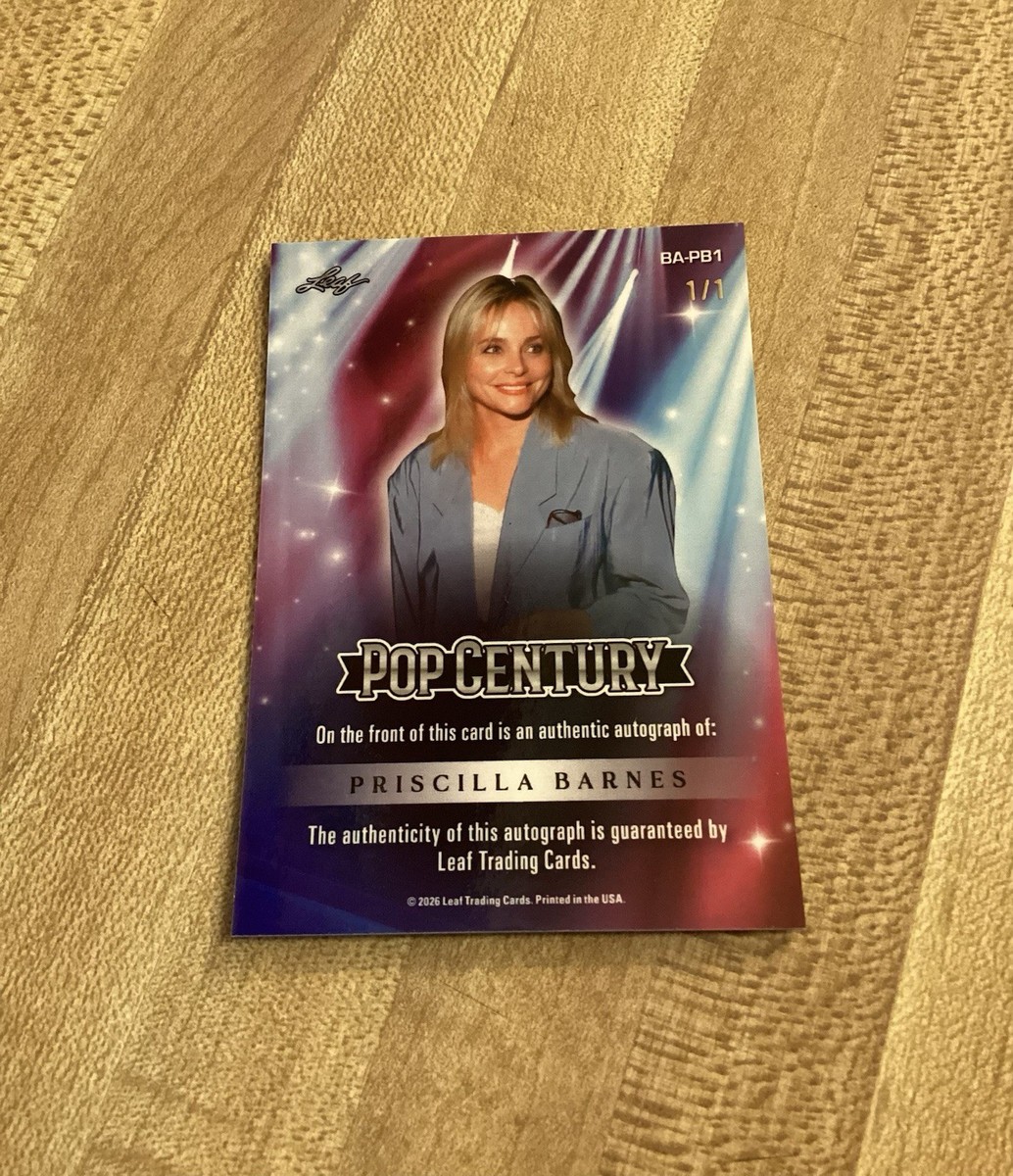 2026 LEAF POP CENTURY SIGNATURES 1/1 PRISCILLA BARNES AUTOGRAPH