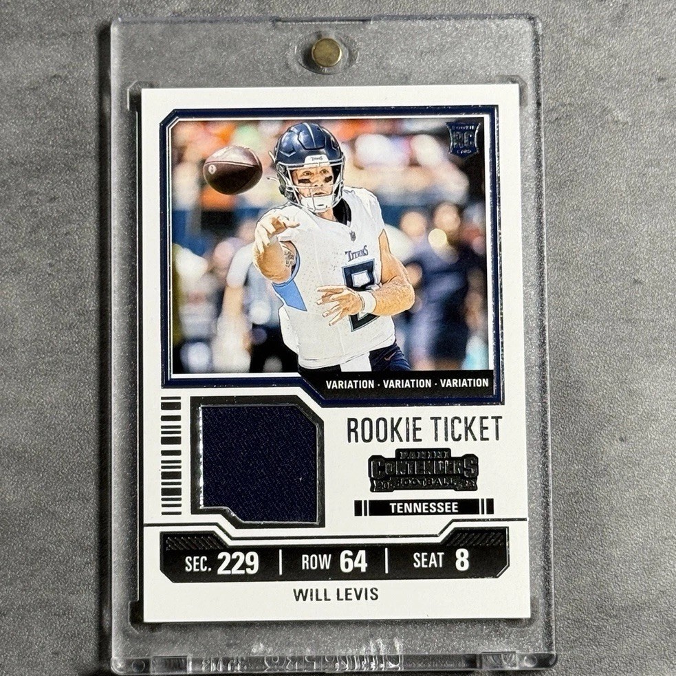 2023 Panini Contenders #TS40V Will Levis Rookie Ticket Jersey Patch Variation