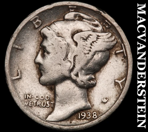 1938-S Mercury Dime- Silver- Scarce Better Date No Reserve #J4128