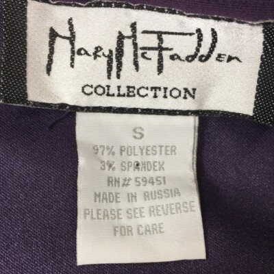 Mary McFadden Vintage Purple Embroidered Button Front Dress Womens Mary McFadden Vintage Purple Embroidered Button Front Dress Womens