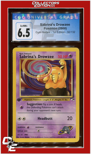 Sabrina's Drowzee (1st Edition) graded CGC 6.5 for sale on eBay