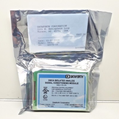 NEW DATAFORTH DSCA30-02 ISOLATED ANALOG SIGNAL CONDITIONING MODULE