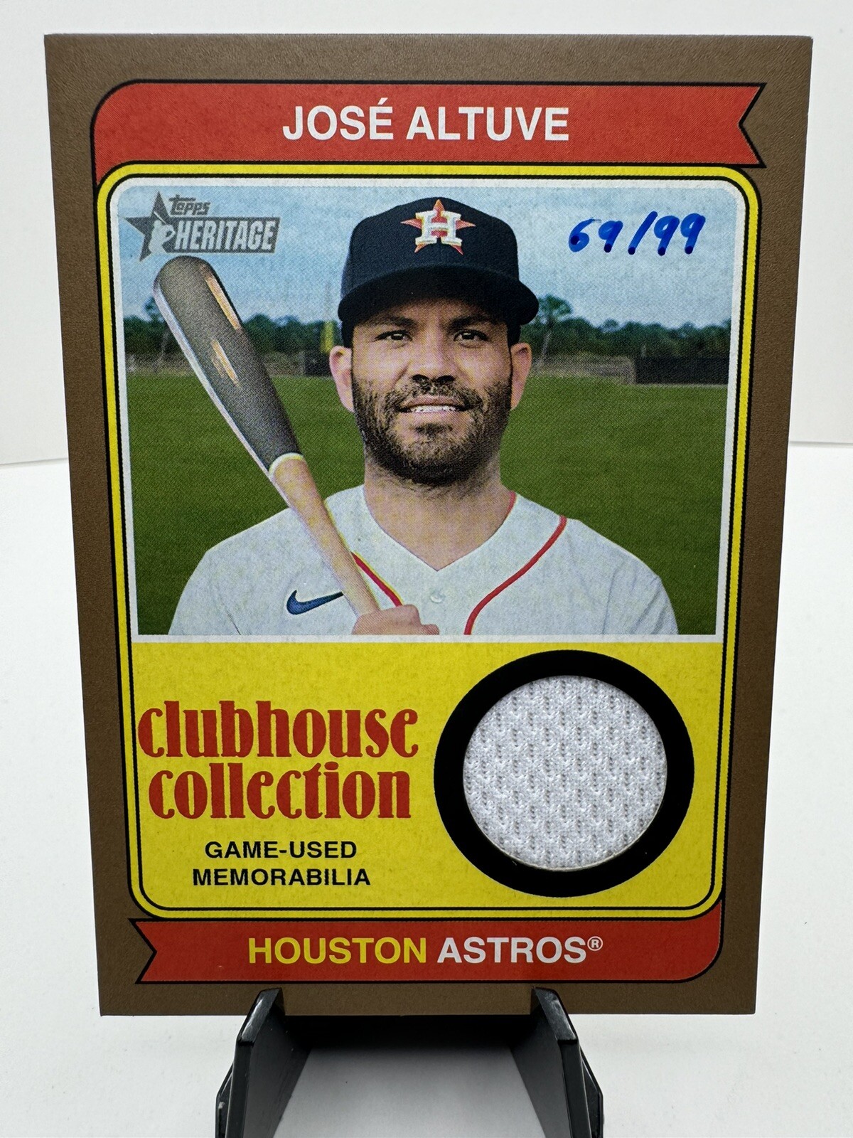 2023 TOPPS HERITAGE JOSE ALTUVE #CCR-JA *Gold Parallel* 69/99 RELIC