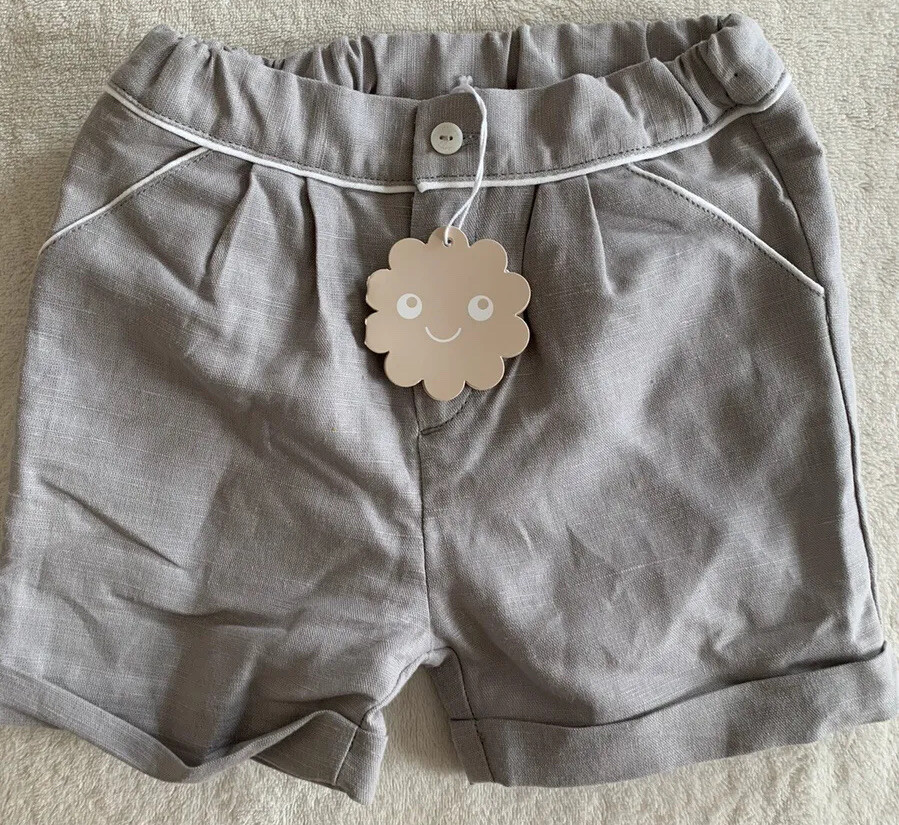 Patachou Toddler Boys Gray Shorts White Piping Size 2y NWT eBay