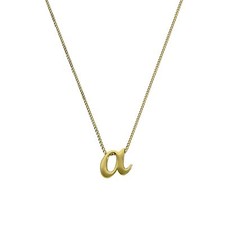 Tiny 9ct Gold Alphabet Letter A Necklace 16 - 20 Inches Name Initial