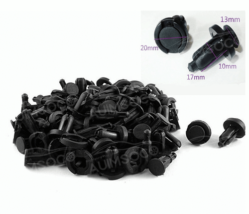 100Pcs Bumper Clips 10mm Hood Fender Push Rivets Retainer Fasteners for Honda - Bild 2 von 12