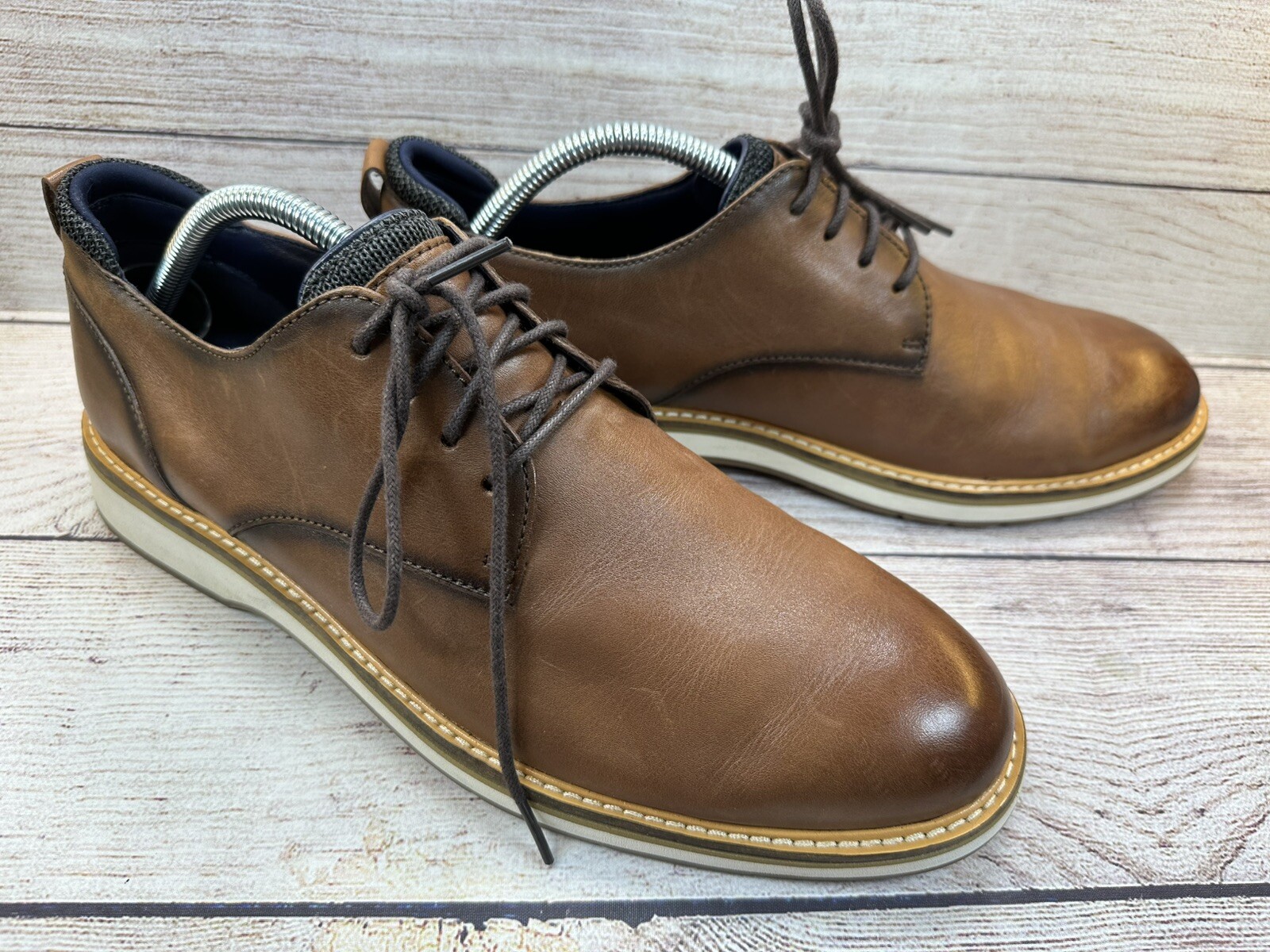SAOLA Scarpe derby Cole Haan Osborn Grand Plain Toe US 9 5 M Oxford pelle marrone britannico