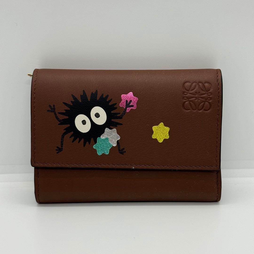LOEWE Ghibli Spirited Away Susuwatari Trifold Wallet Hayao