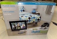 Digital Living 7  LCD Picture Frame w Remote Wifi White Speakers MP3 NEW