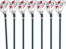Tall Senior Mens Majek Golf +1" Than Std, Hybrid Full Set (4-PW) Senior Flex
