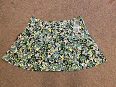 AMBAR FLORAL SKIRT, BLACK/GREEN,CHECK FOR SIZE