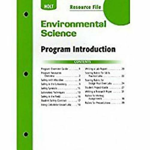 Environmental Science : Chapter Resource File by Rinehart and Winston ...