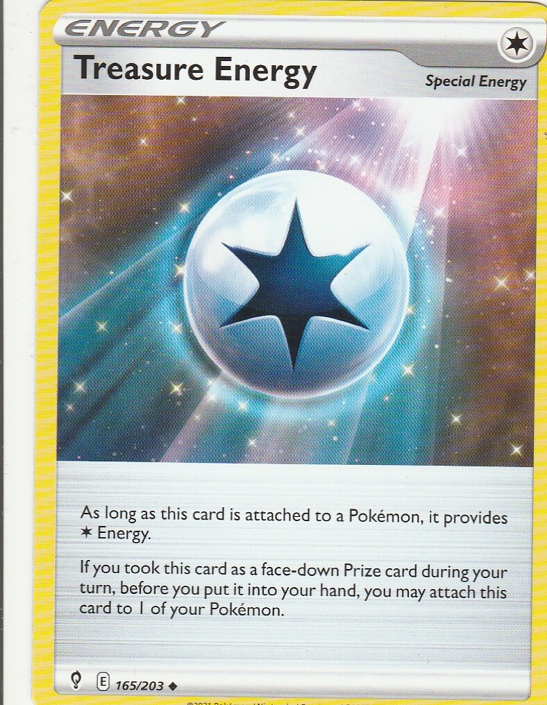 treasure energy pokemon card value POKEMON TRAINER Treasure Energy 165/203 Evolving Skies, Uncommon NM Condition