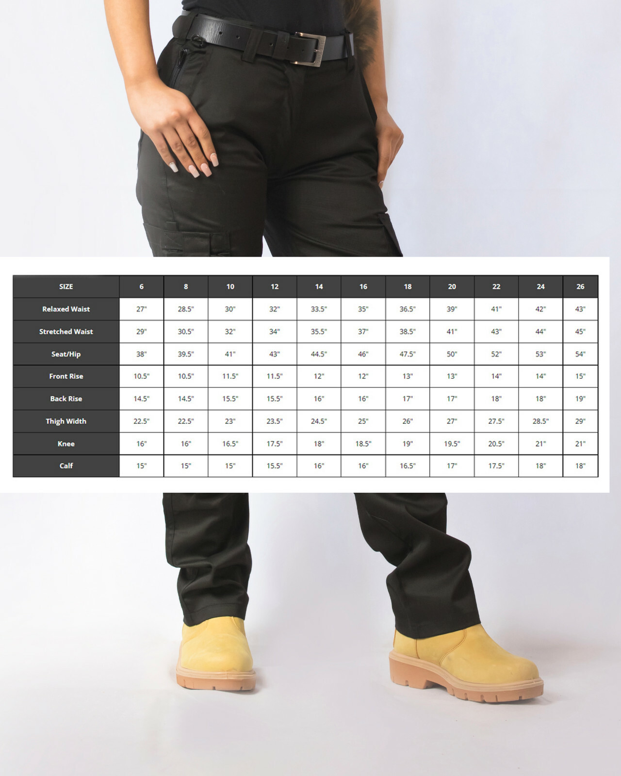 Ladies Combat Cargo Work Trousers Size 8 to 20 & Knee Pad Pockets