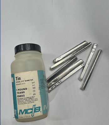 Tin Metal, High Purity, Reagent ACS, Sticks, 1 lb., MCB