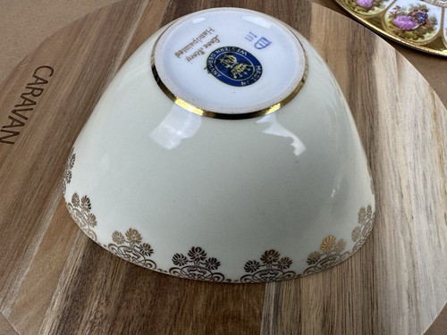 Platos victorianos Royal Vienna 3 piezas Love Story porcelana, adornos dorados - Imagen 21 de 22