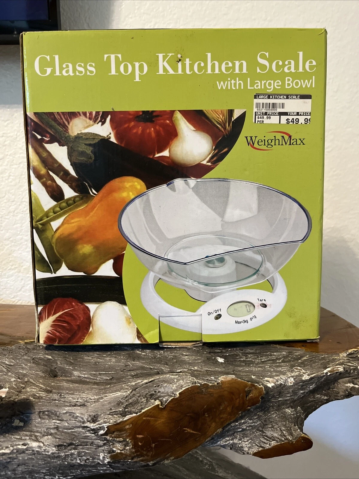 Glass Top Kitchen Scale My Fine Kitchen Includes Large Bowl Up to 10 Lbs NEW