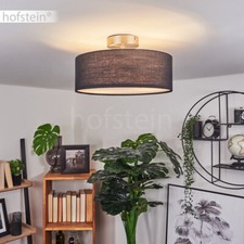 Stoff Decken Lampen Leuchten Wohn Schlaf Zimmer Raum Beleuchtung anthrazit weiß