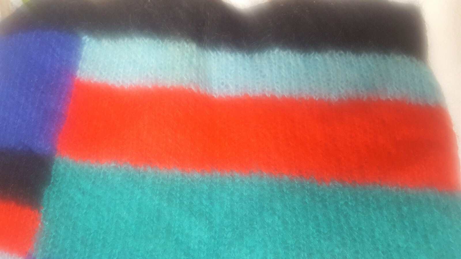 100percent Mohair Hand Knitted Jumper | Multi Coloured | Size Small to Medium | New image 3