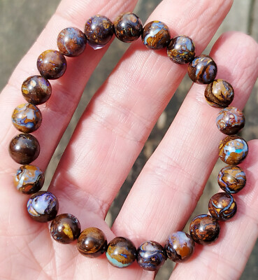 16.73g TOP rarissime bracelet Opale Boulder matrix perles 8mm