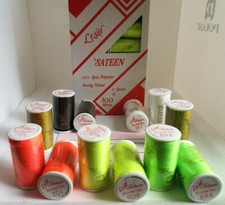 Lesur Sateen Polyester Cotton Sewing Thread 100m Spools Machine Hand ALL COLOURS