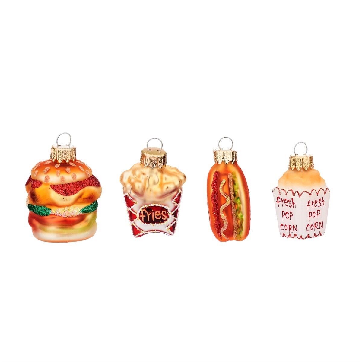 Sass and Belle Fast Food Shaped Baubles Hanging Christmas Tree Decorations