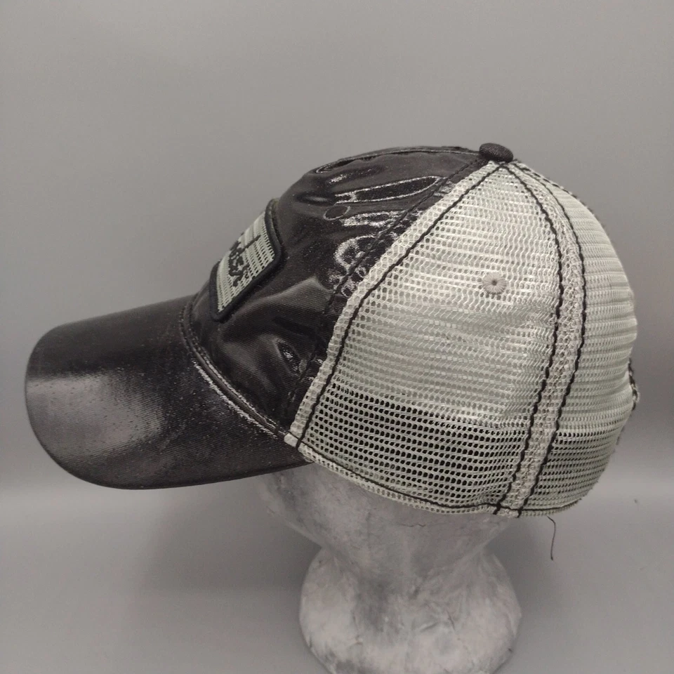 Fender Black Latex/Rubber Coated Trucker Hat. Gray Mesh Strapback One Size - Image 3 of 4