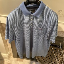 Greg Norman for Tasso Elba Five Iron Play Dry Golf Shark Polo Shirt Size XL