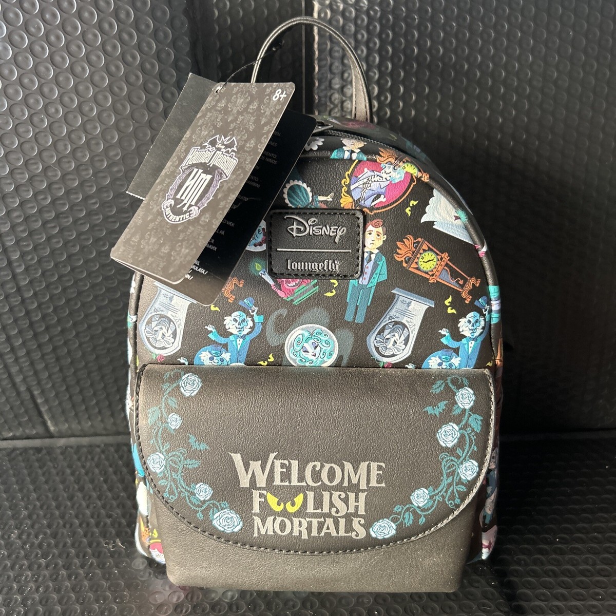 The Haunted Mansion Welcome Foolish Mortals Backpack Disney BNWT Loungefly