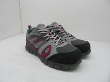 Aggressor Women's Steel Toe Steel Plate Safety Athletic Shoes Gray Pink Size 6M