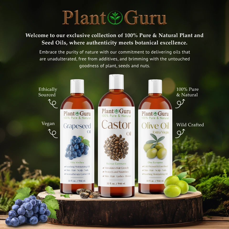 32 oz. Carrier Oil Bulk 100% Pure Natural Cold Pressed For Skin, Hair , Massage - Image 2 of 4