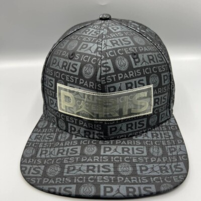Air Jordan Hat Men Black All Over Logo Paris Saint Germain Jumpman