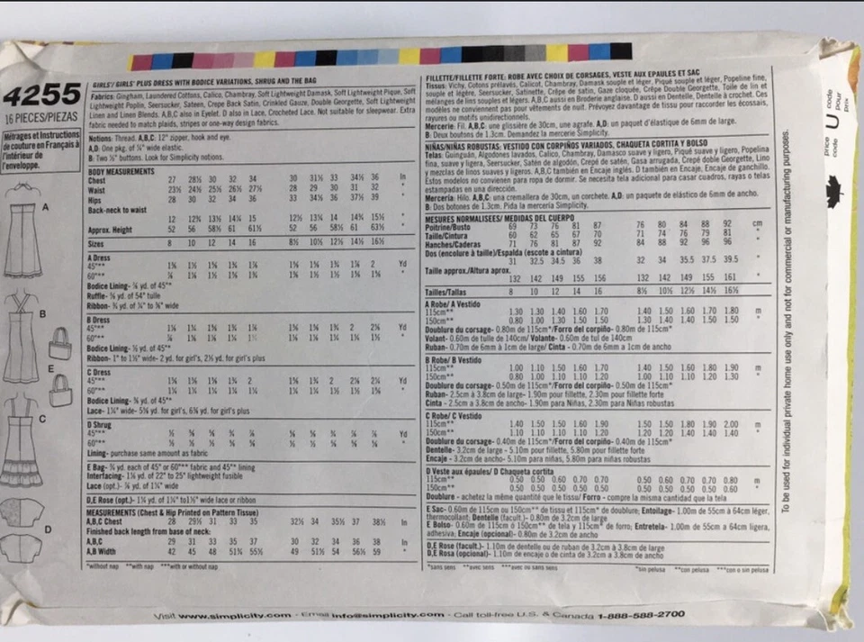 Dress Shrug Purse Girls Size 8-16 S4255 Uncut Sewing Pattern Lizzie McGuire - Image 2 of 2