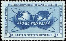 Estados Unidos 1955 - La inventiva del hombre serán átomos para la paz---MNH---Scott #1070