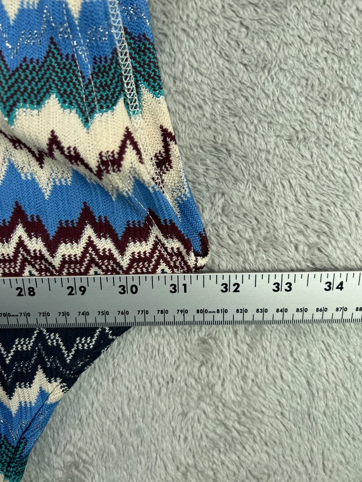 Prendas para el torso medianas para mujer Romeo y Julieta alta costura beige azul Fair Isle manga Dolman Foto 2 de 4