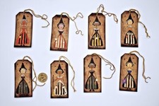 8-Halloween-Primitive-Witch-Junk Journal-Parties-Linen Cardstock-Gift-Hang-Tags