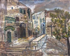 ELSA BECK (1884-1974), Oil on Board, Urban Landscape , German,  Signed