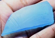 Untreated 120.10 Ct Natural Chalcedony Deep- Blue Translucent Superb Rough Slab