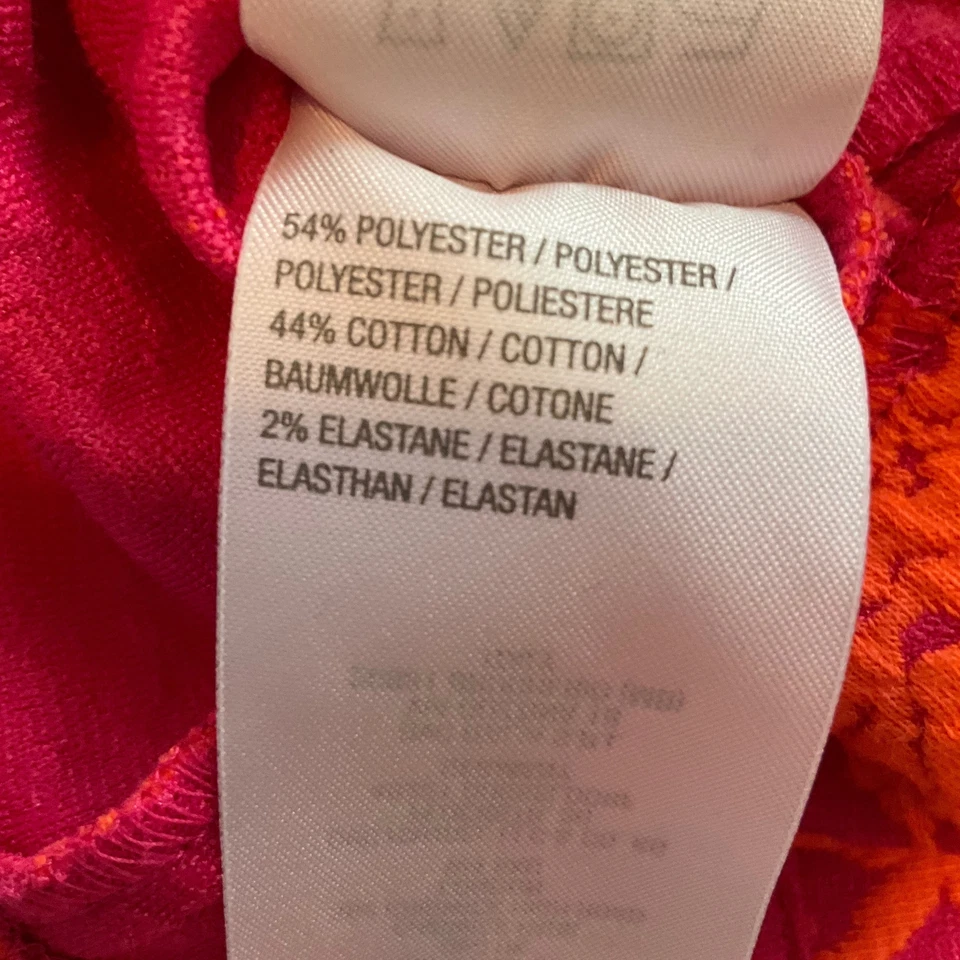 Chaqueta Isaac Mizrahi Live Mujer Rosa Naranja Floral Cremallera Recortada Talla S Foto 3 de 4