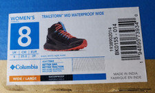 Columbia Trailstorm Mid Waterproof Wide Hiking Boots Shoes Women's Size 8 WIDE