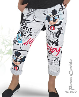 LAGENLOOK Jogpants Leggins Jeggins Hose weiß bunt 44 46 48 50 52 54 XL XXL XXXL