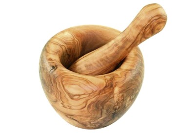 D.O.M. Die Olivenholz-Manufaktur Mörser mit Stößel Olivenholz Ø12cm