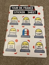 Tour De France Sticker Sheet Famous Road Cycling Climbs Sticker Sheet Bicycle