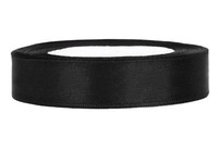 Satinband Schwarz 12 Mm 25 M - Schleifenband Geschenkband Dekoband